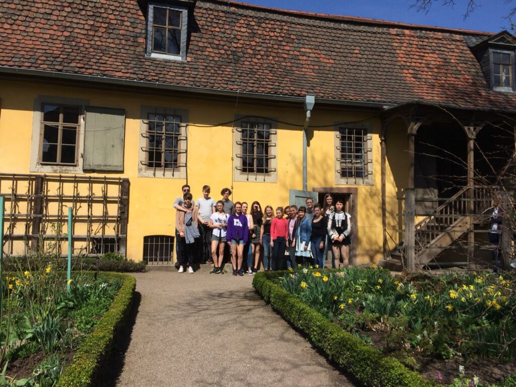 Goethe House with host sister's classmates