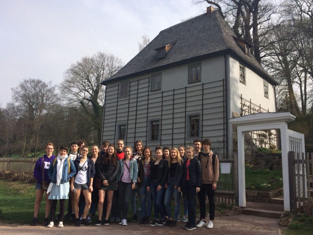 Johann Wolfgang von Goethe garden house with host sister's classmates