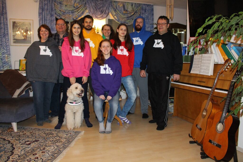 My host family and me when my parents came to visit