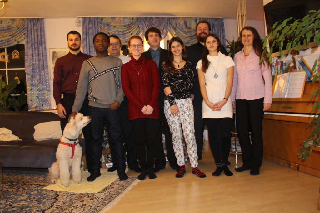 Christmas night with my host family and their friend from Africa